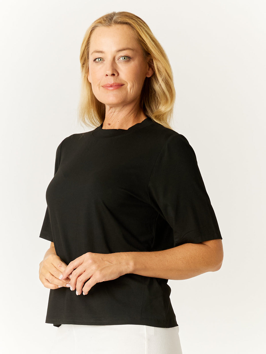 Extended Sleeve Top - Black - 32668