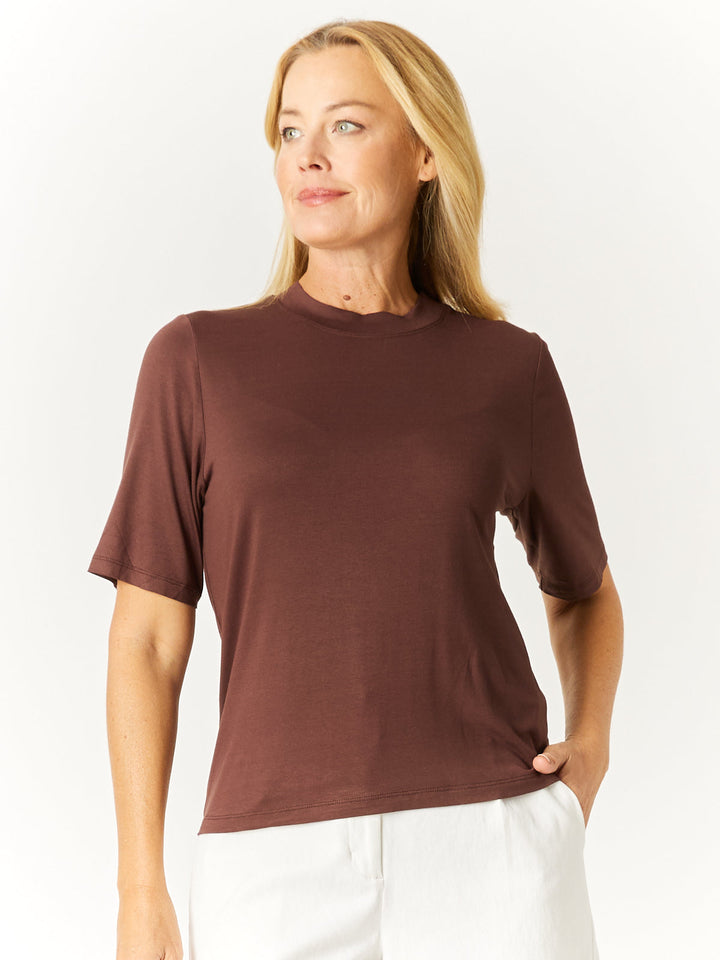 Extended Sleeve Top - Choc- 32668