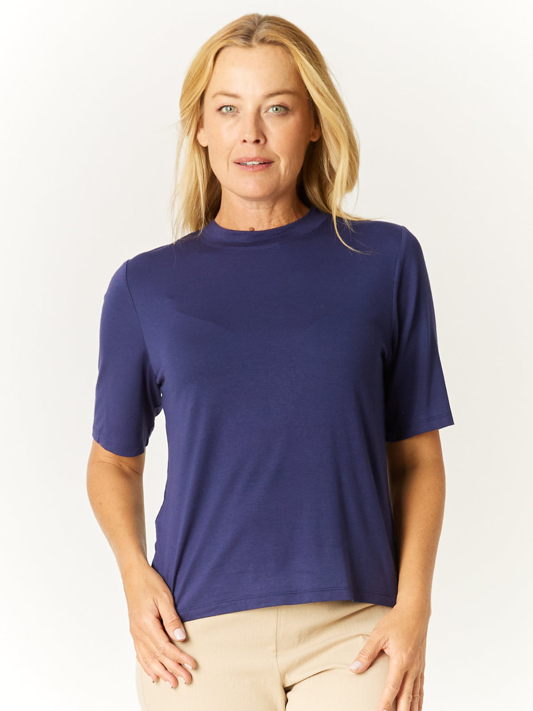 Extended Sleeve Top - Navy - 32668