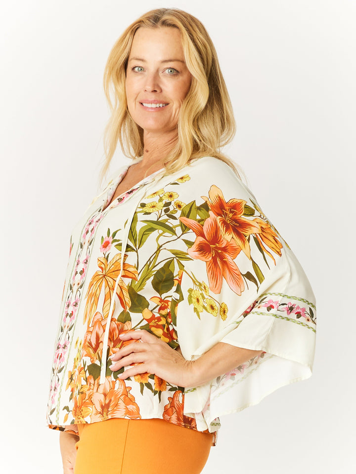 Katrina Flutter Top- Floral - 32674