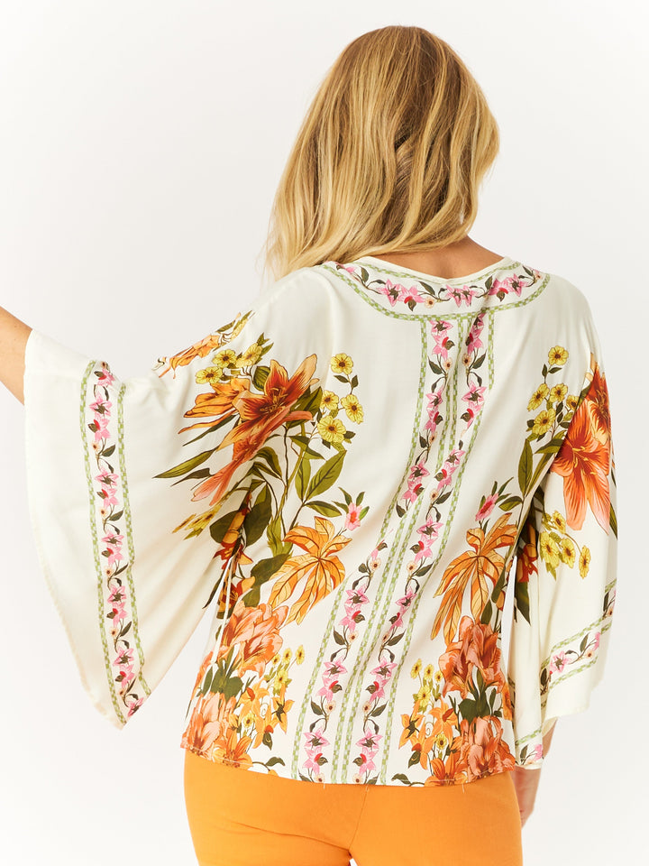 Katrina Flutter Top- Floral - 32674