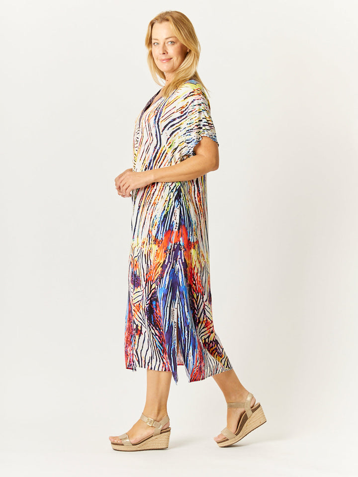 Classic Kimono Maxi- Blue -32690