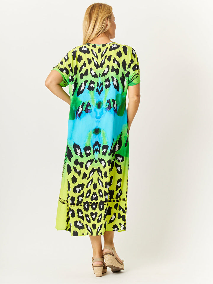 Classic Kimono Maxi- Lime -32690