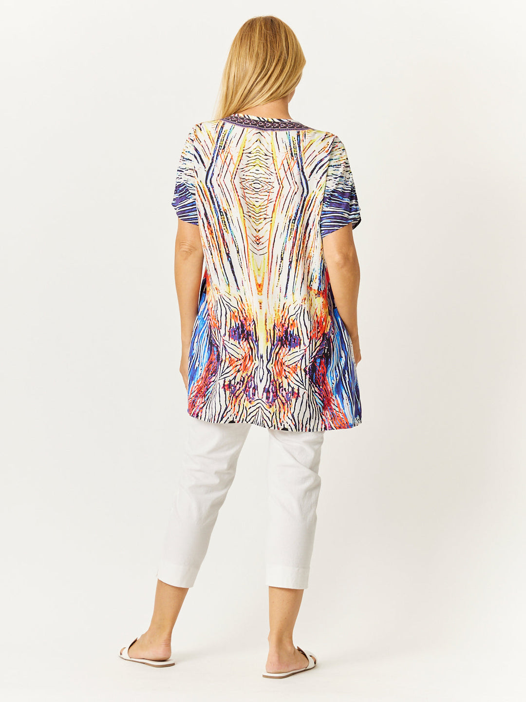 Kimono Placement Top - Blue -32691