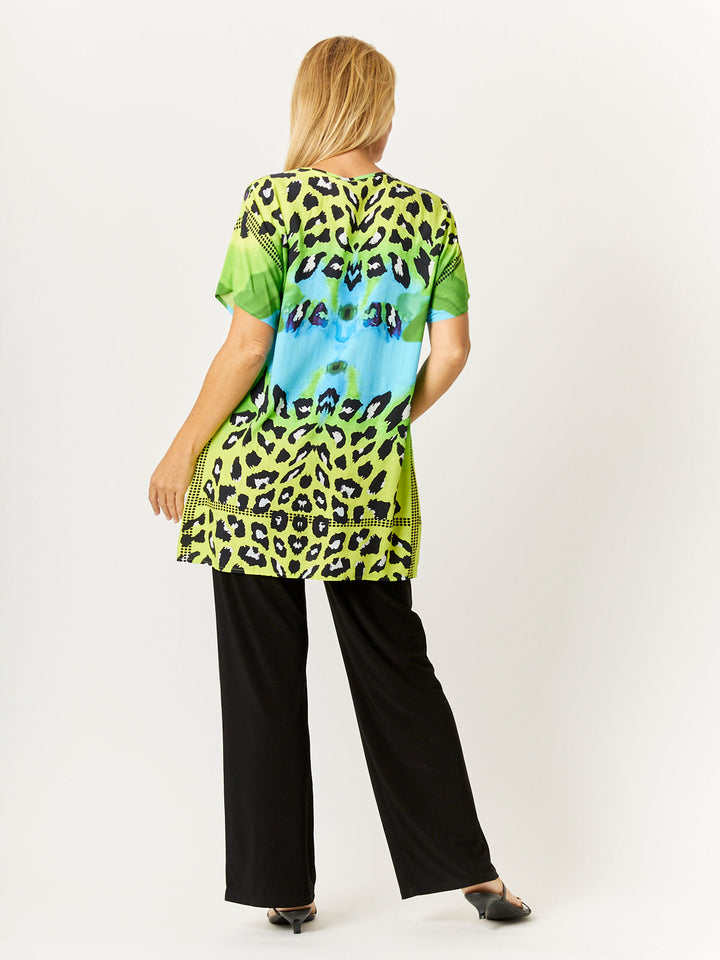 Kimono Placement Top - Lime -32691