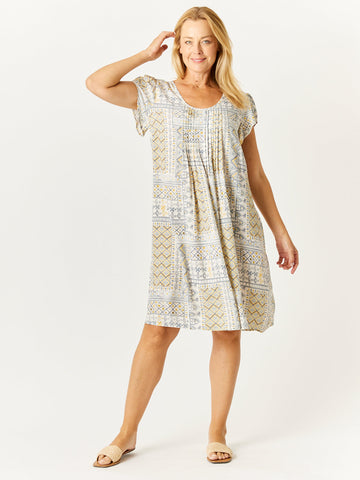 Kirra Pintuck Dress - Butter - 32714 - 