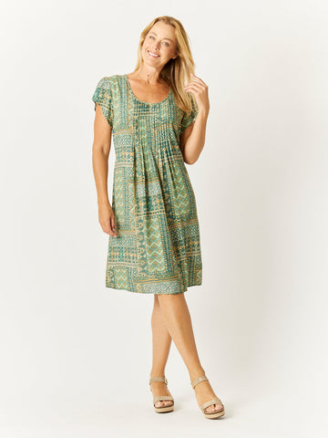 Kirra Pintuck Dress - Sage - 32714 - 
