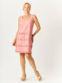 Luna Linen Tier Dress - Cinnamon - 32717