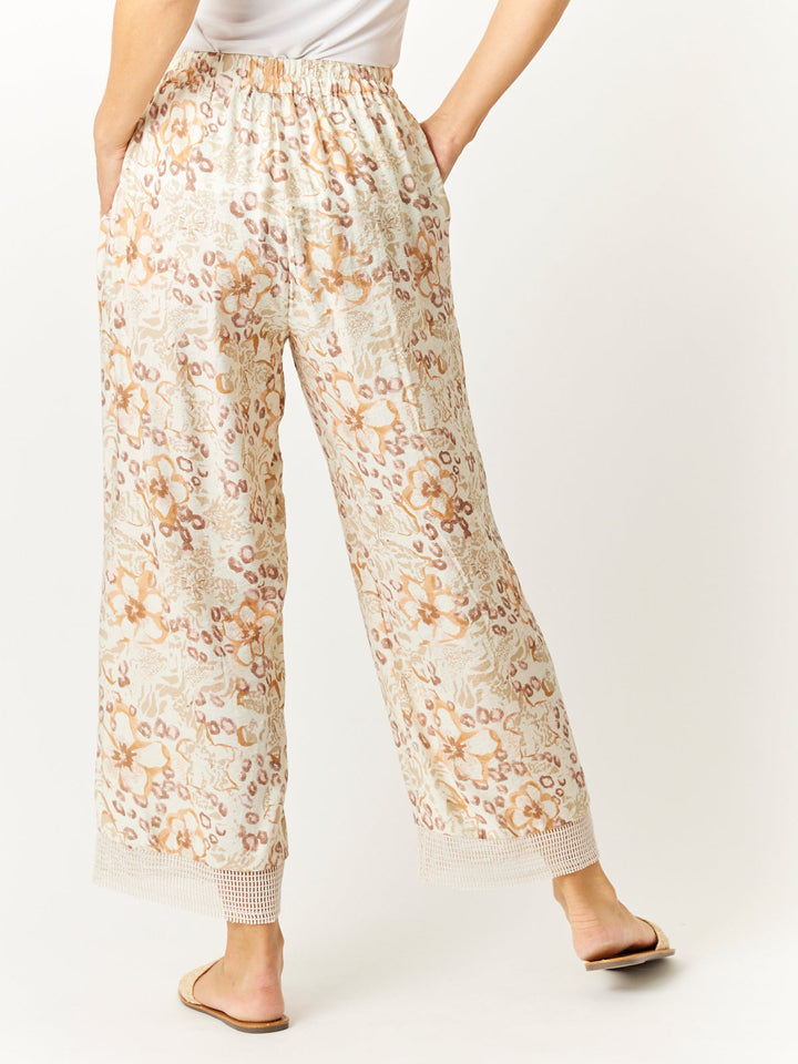 Lace Trim Pant - Beige - 32720