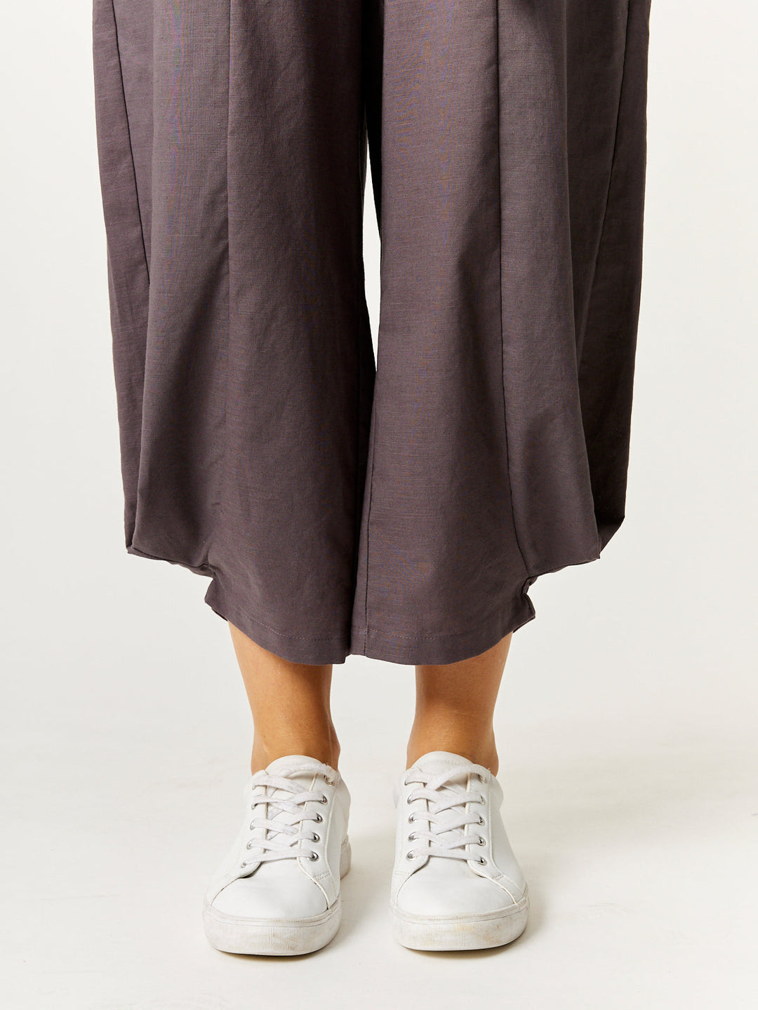 Soft Waist Panel Crop Pant - Steel - 32729
