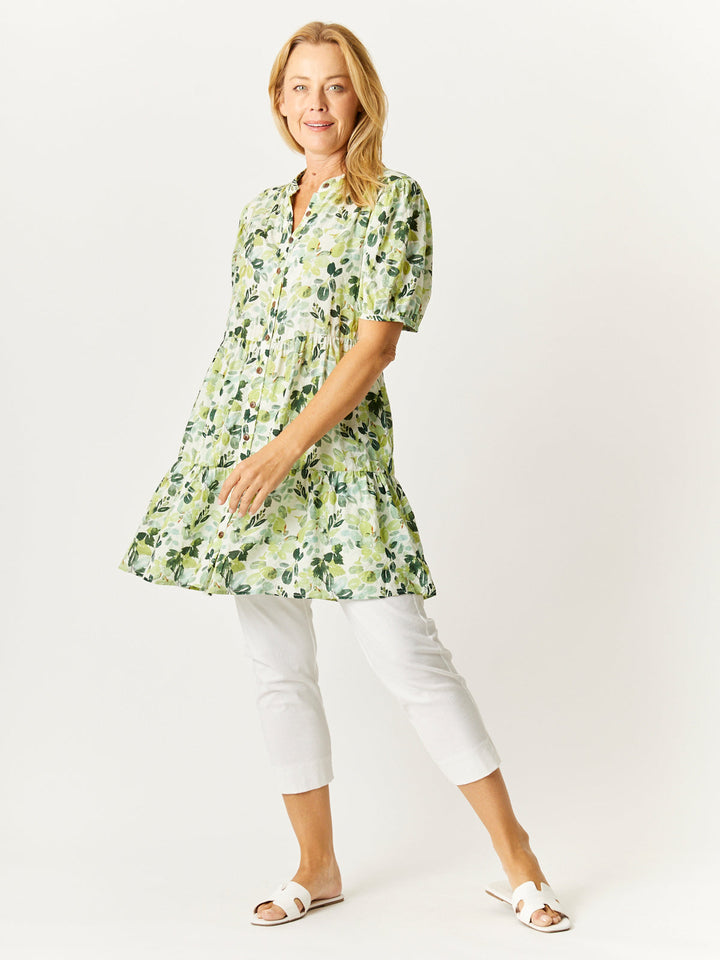 Tunic Shirt Dress- Lime- 32737