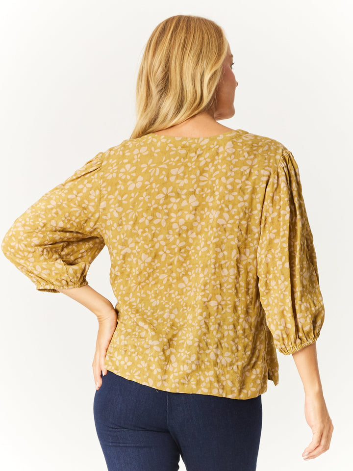 Summer Vest Shirt- Mustard - 32744