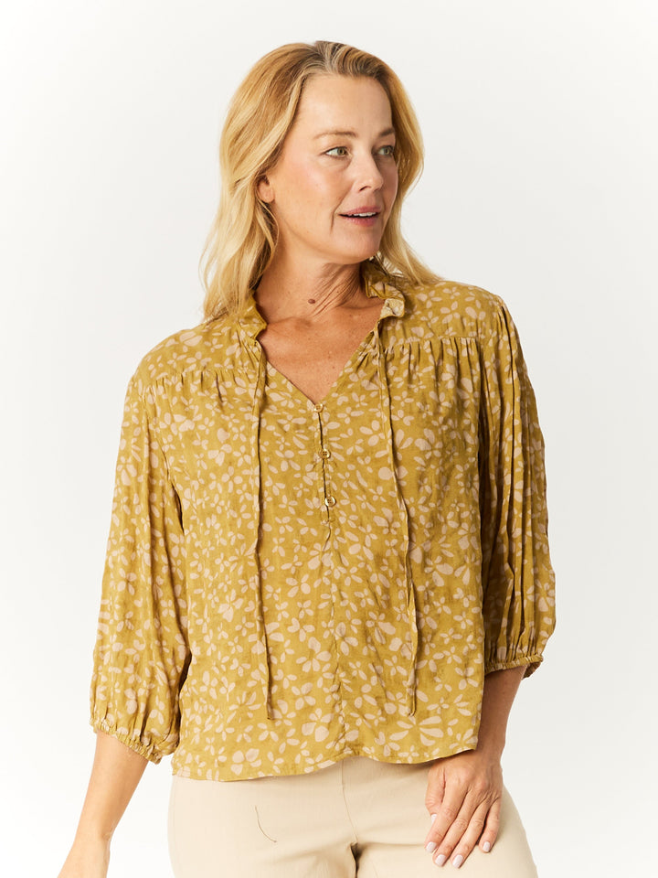 Summer TYE Top - Mustard- 32745