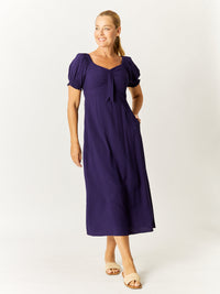 Core Tye Front Dress - Navy - 32771