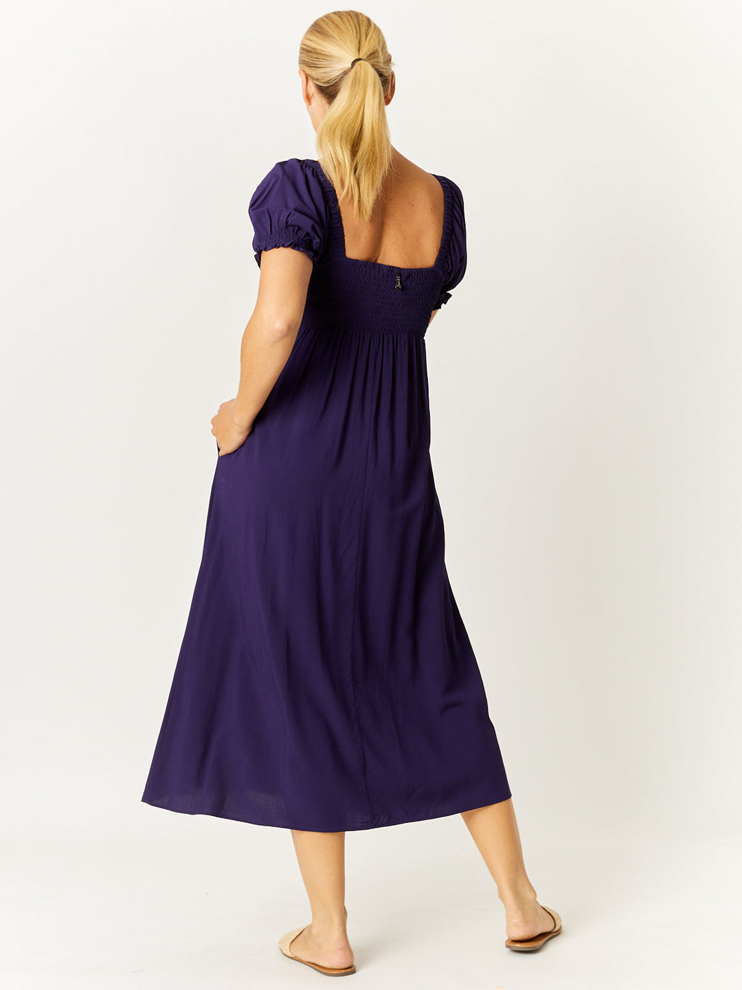 Core Tye Front Dress - Navy - 32771