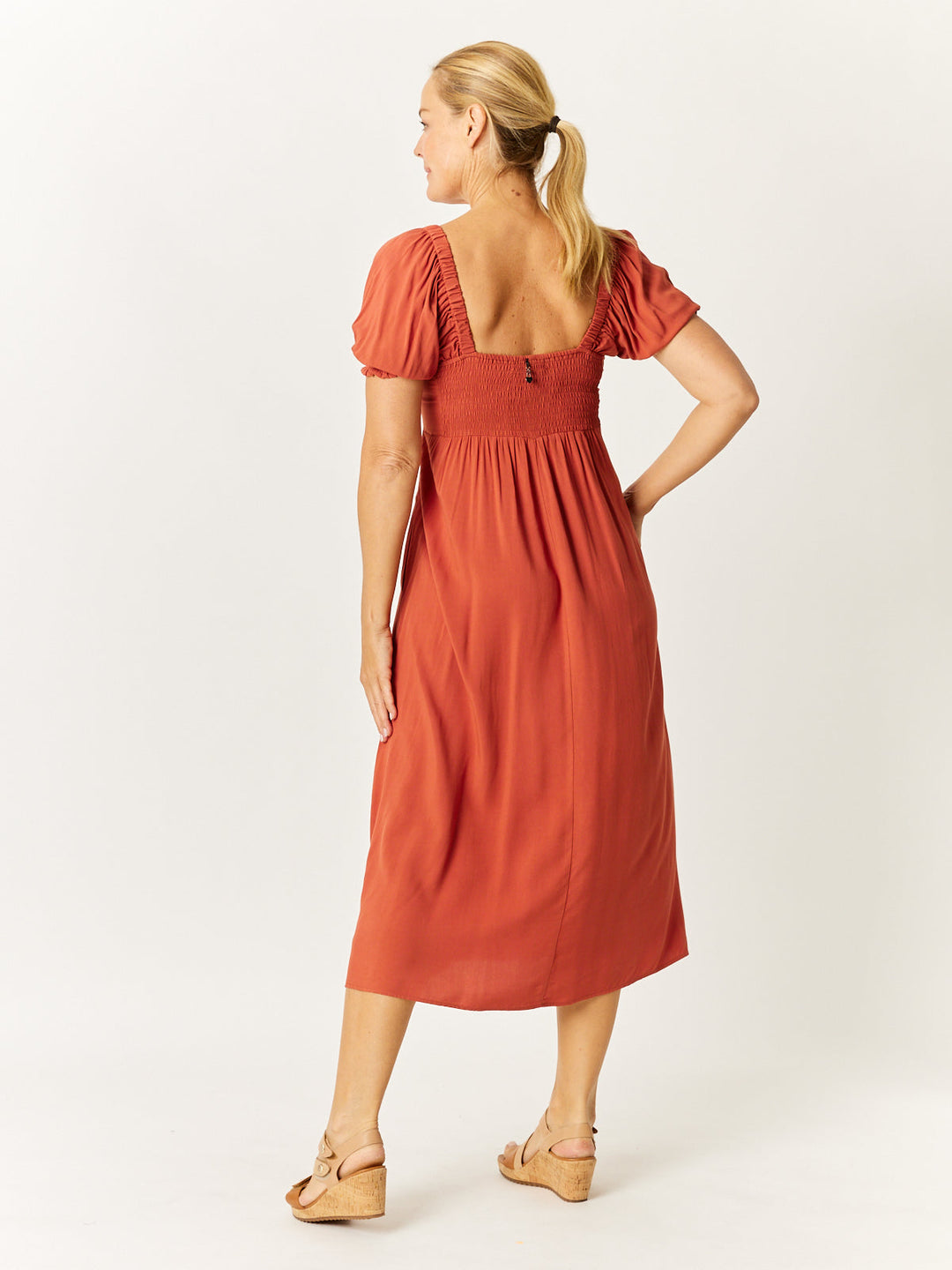 Core Tye Front Dress - Rust - 32771