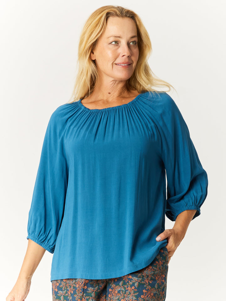 Core Paisley Top- Petrol - 32380