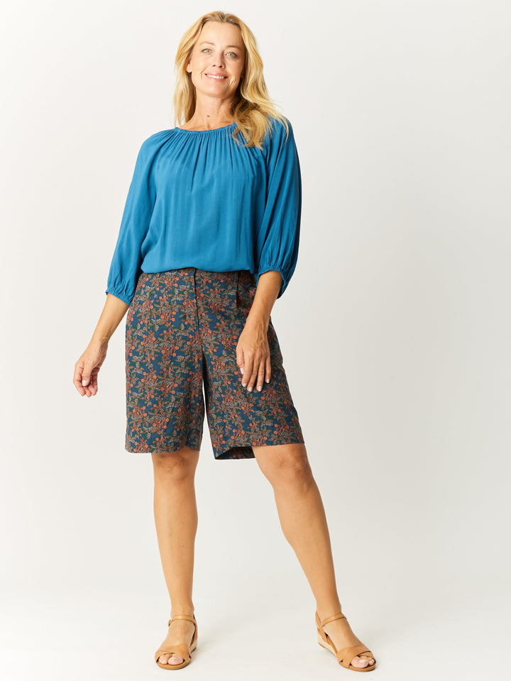 Core Paisley Top- Petrol - 32380