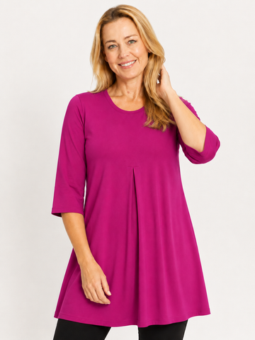 3/4 Mid Sleeve Chelsea Invert Top - Magenta - 32760 - 