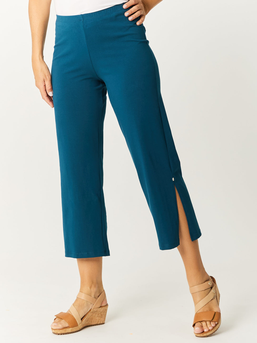 Margie Split Pant - Petrol - 32762
