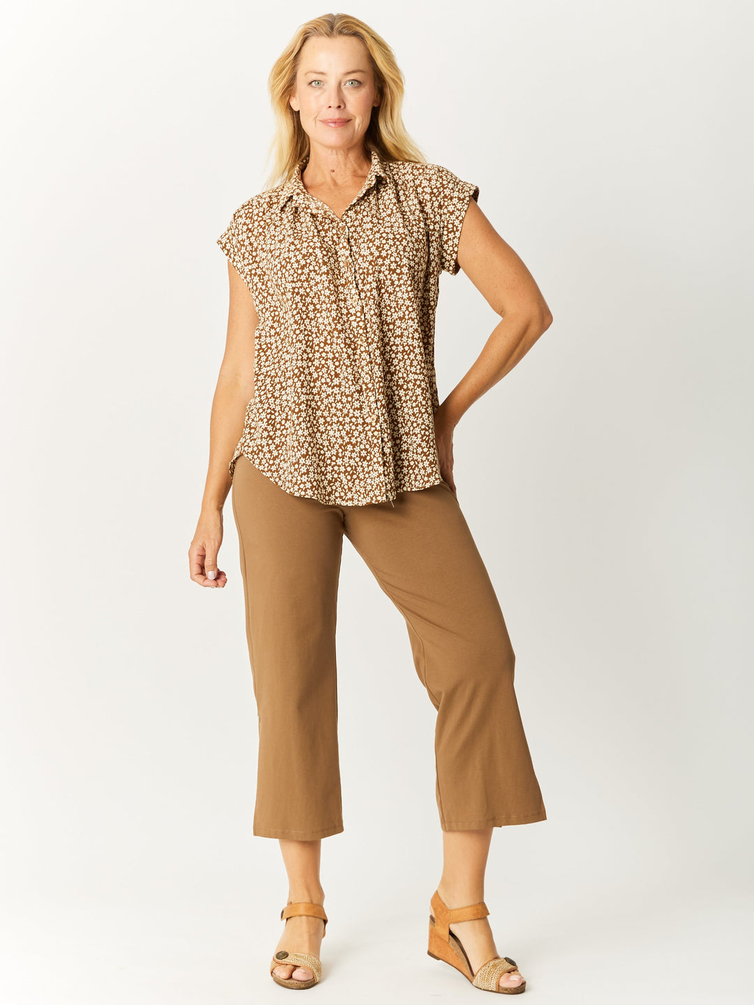 Print Shirt - Toffee - 32664