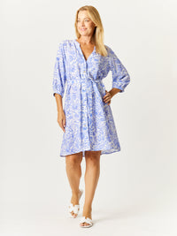 Tunic Shirt Dress - Blue - 32782