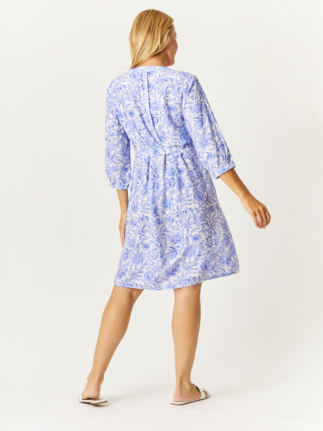 Tunic Shirt Dress - Blue - 32782