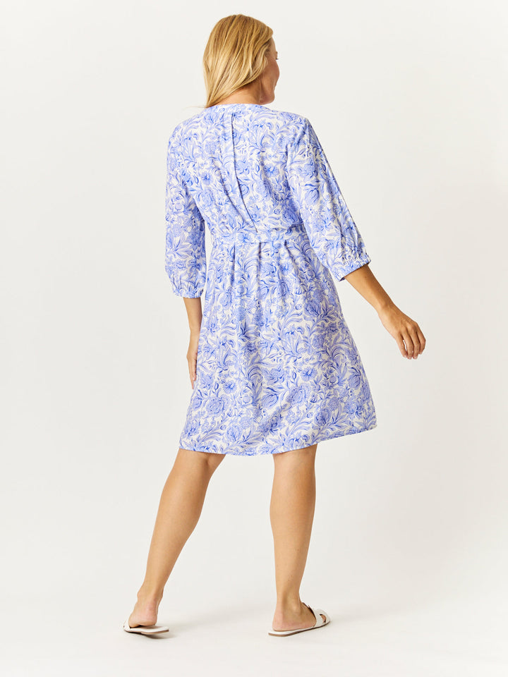 Tunic Shirt Dress - Blue - 32782