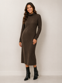Knit Dress - Choc - 33024
