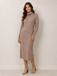 Knit Dress - Dusty Pink - 33024