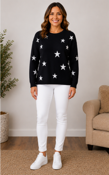 Seeing Stars Knit- Black- 33028 - 