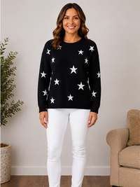 Seeing Stars Knit- Black- 33028