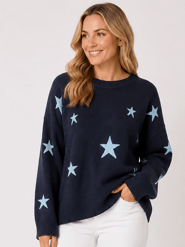 Seeing Stars Knit- Navy/Blue - 33028 - ZERO QTY ITEMS