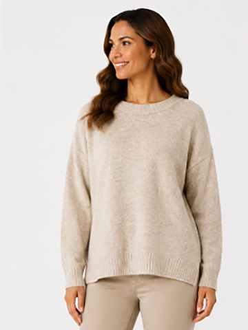 High Crew Knit - Beige- 33035 - All