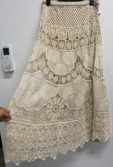 Crochet Skirt - Ivory- 33376