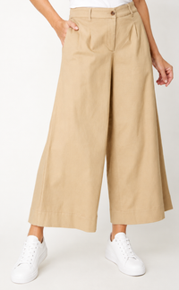 Anywhere Lux Crop Pant - Beige- 31954