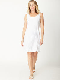 Crushed Dress - White 8429 - sw