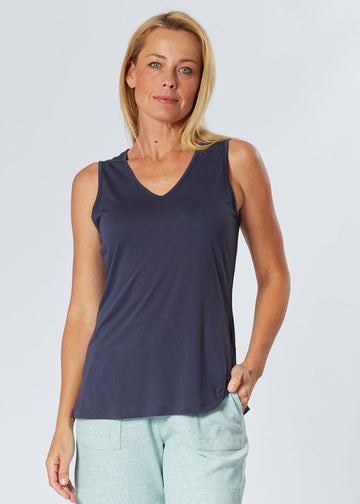 Bamboo Natures Tank - 27609 Navy - Clothes for Senior & Elderly Women