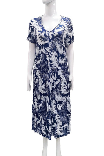 Stella Short Sleeve Dress - Navy/White - 32263 - 