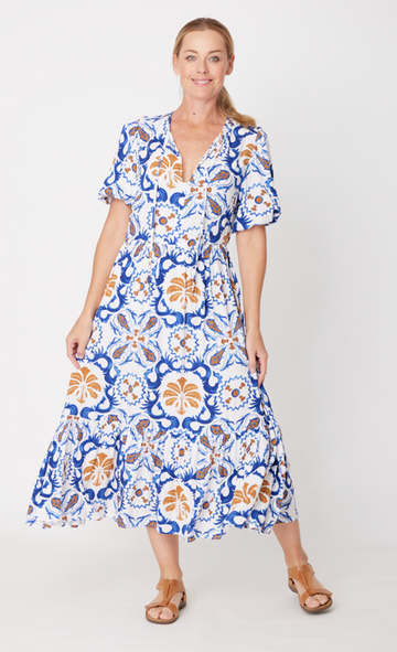 Praire Print Rayon Dress - Ink - 31942 - 