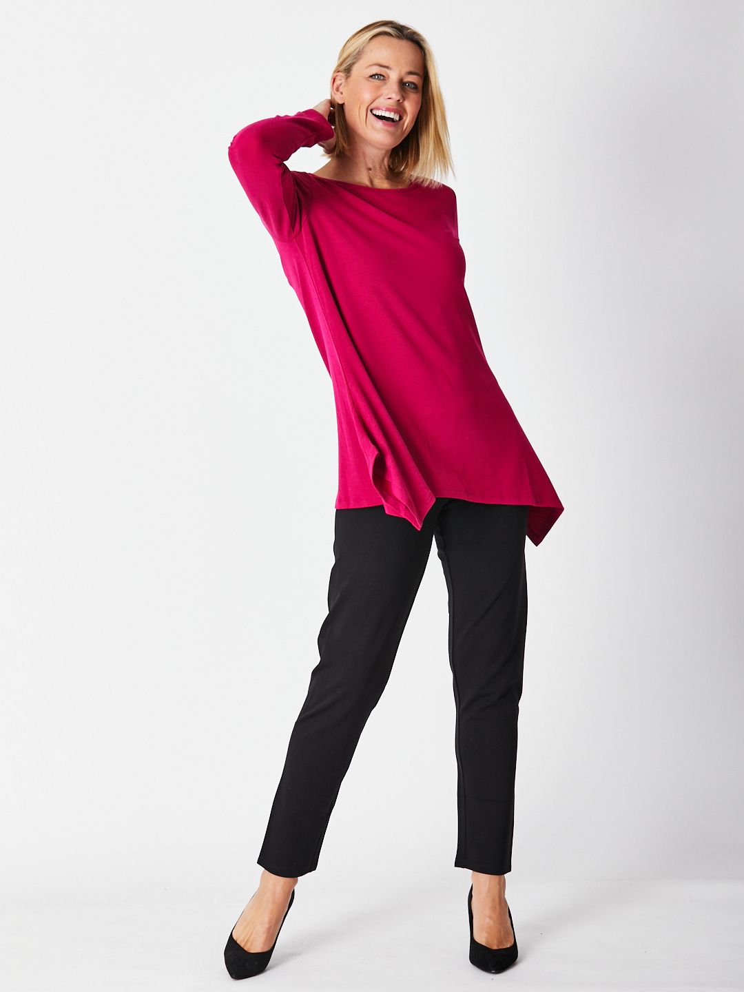 Andrea Winter Warmer Top - Raspberry 26791-Sw