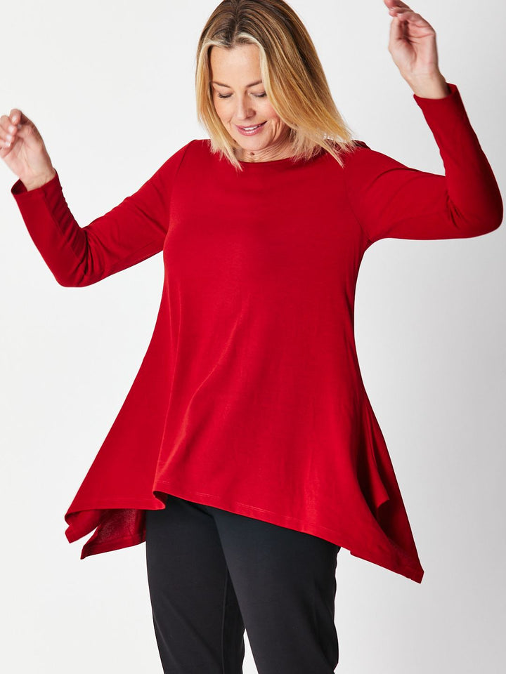 Andrea Winter Warmer Top - BURGUNDY 26791-Sw