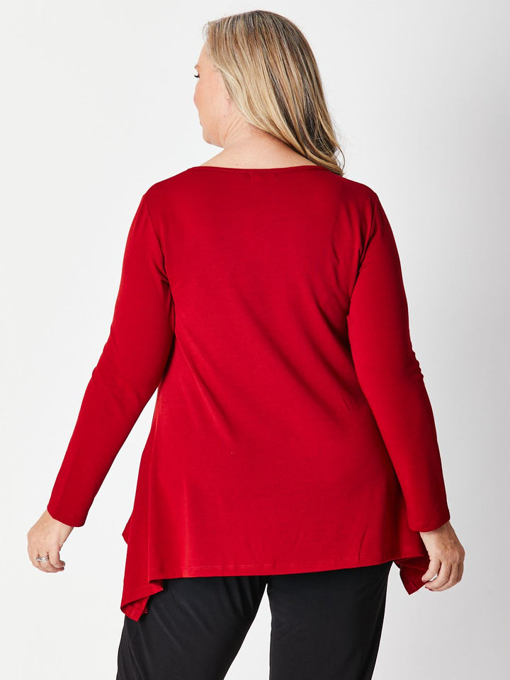 Andrea Winter Warmer Top - BURGUNDY 26791-Sw