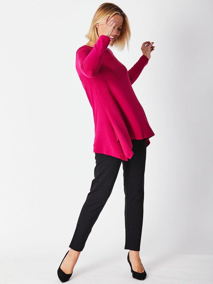 Andrea Winter Warmer Top - Raspberry 26791-Sw