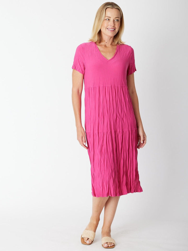 STELLA TIERED DRESS - Barbie Pink 29623