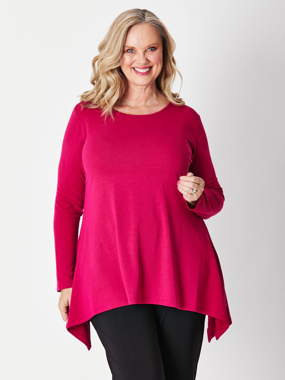 Andrea Winter Warmer Top - Raspberry 26791-Sw