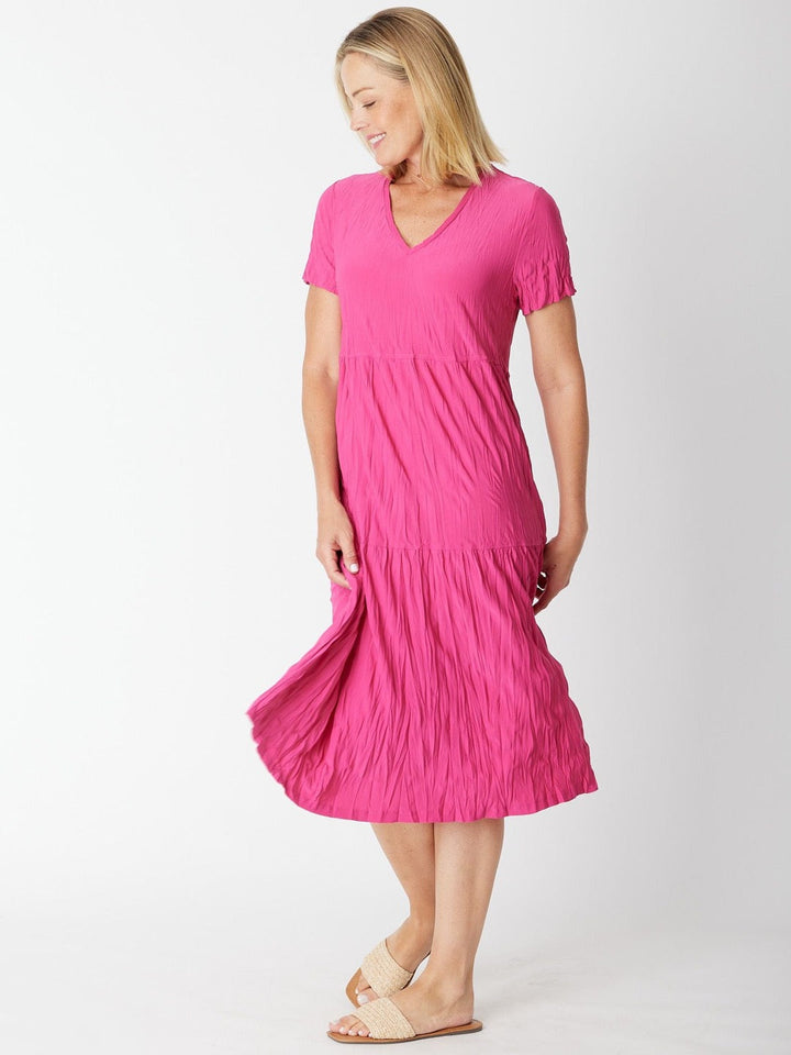 STELLA TIERED DRESS - Barbie Pink 29623