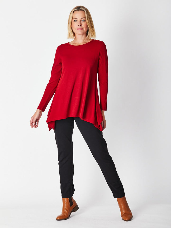 Andrea Winter Warmer Top - BURGUNDY 26791-Sw