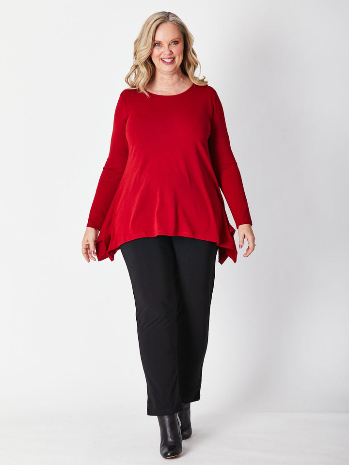 Andrea Winter Warmer Top - BURGUNDY 26791-Sw