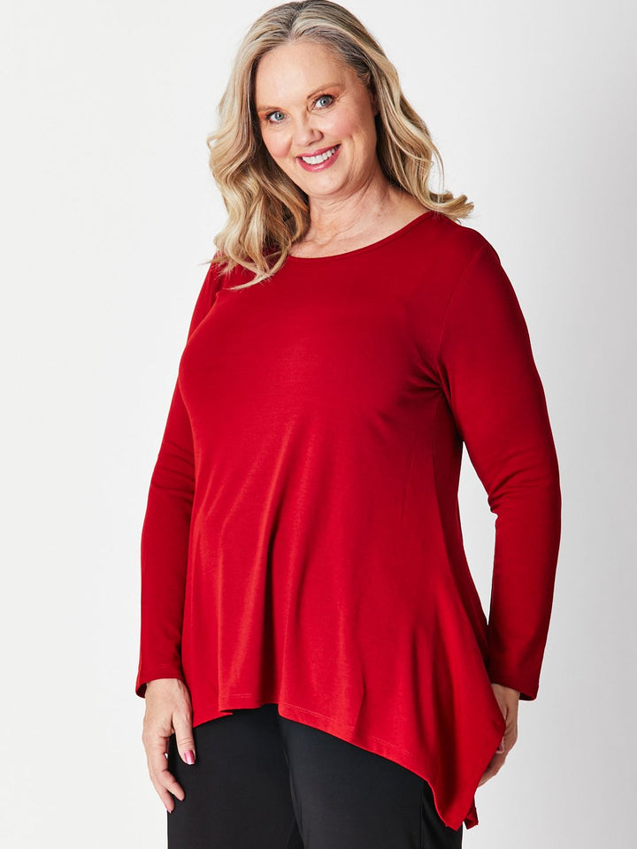 Andrea Winter Warmer Top - BURGUNDY 26791-Sw